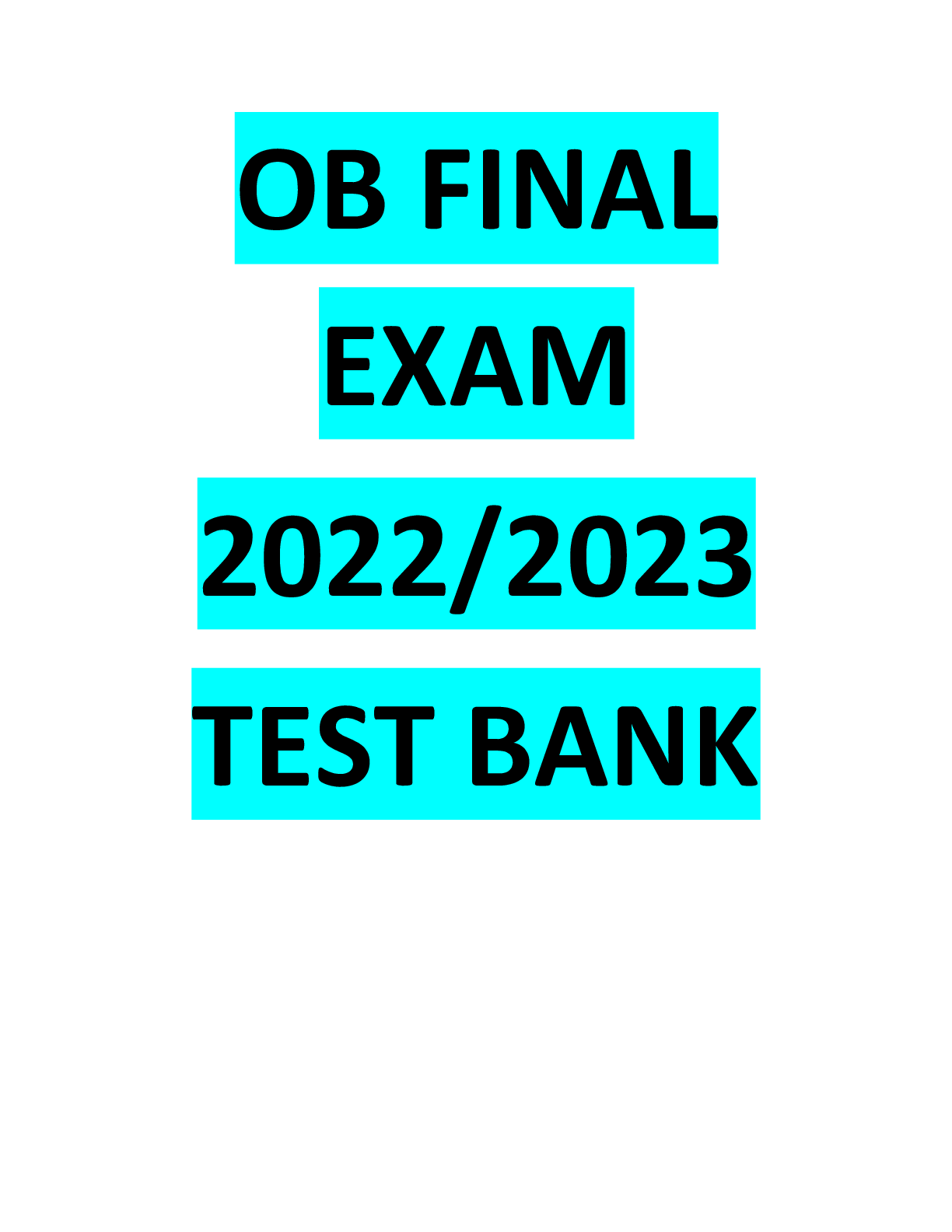 Preview image for OB FINAL EXAM 2022/2023 TEST BANK